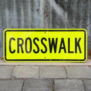 Crosswalk Vintage Street Sign